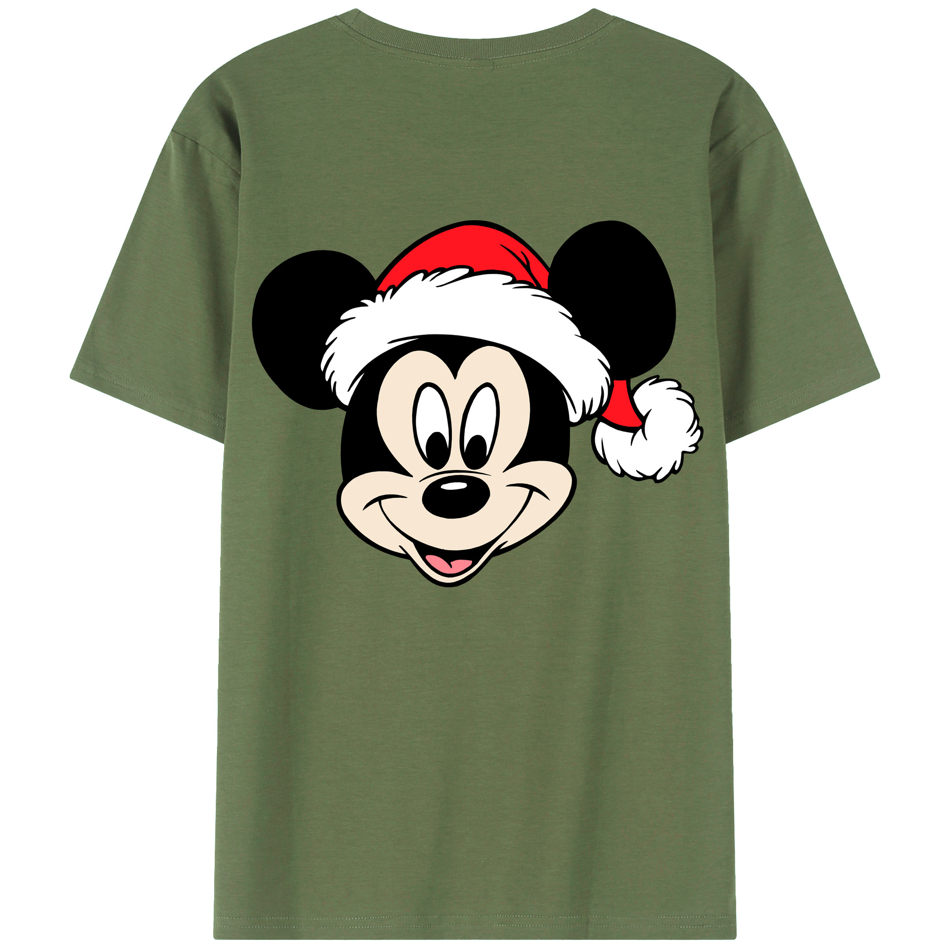 ミッキーマウス Mickey Mouse 綿100％ メンズ半袖Tシャツ（バックプリント） 通気性